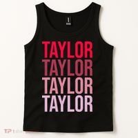 Taylor Retro Wordmark Pattern I love Taylor Tank Top thumb 2