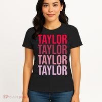 Taylor Retro Wordmark Pattern I love Taylor Women's T-Shirt thumb 4