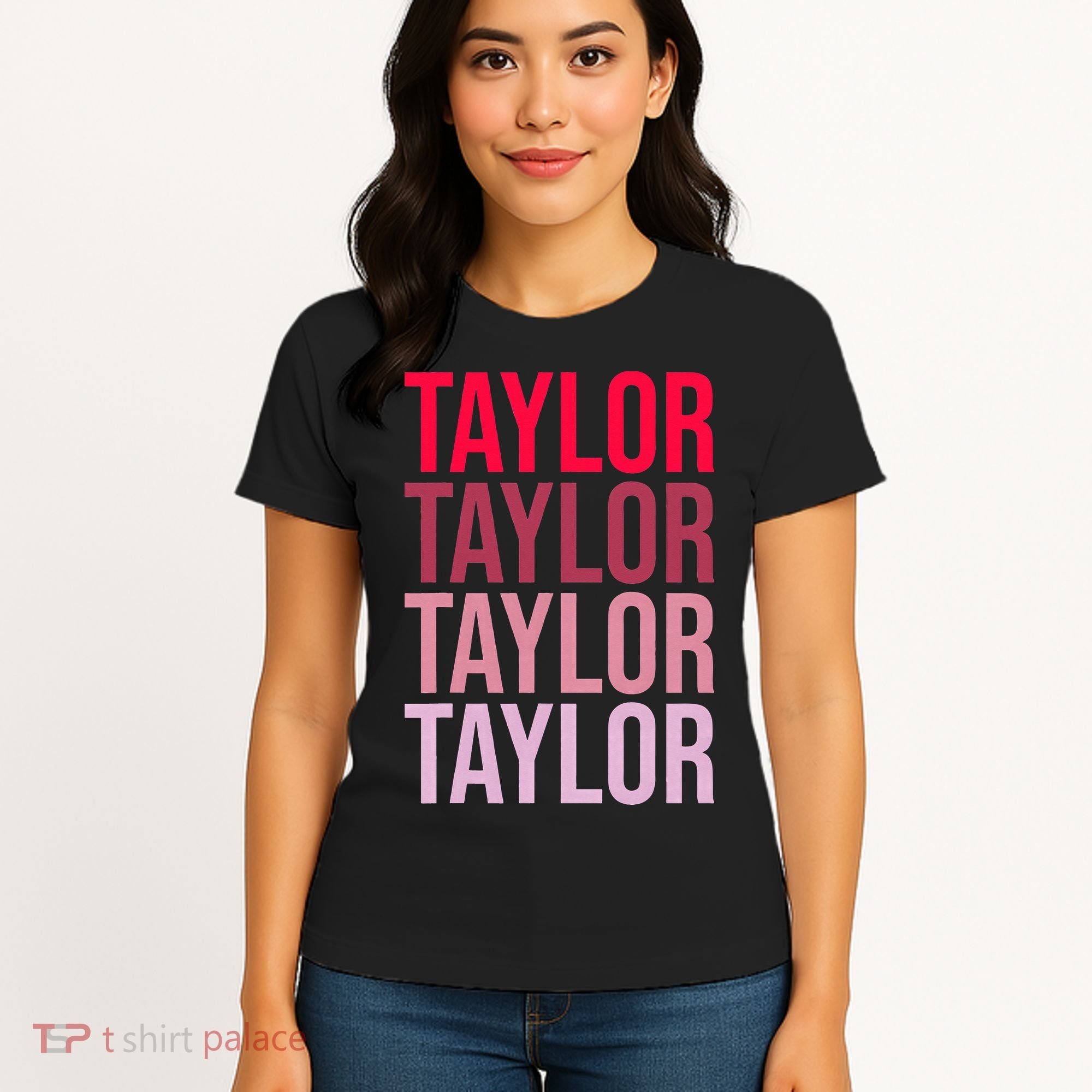Taylor Retro Wordmark Pattern I love Taylor Women's T-Shirt