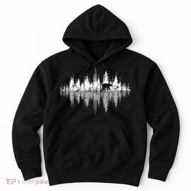 Trees Reflection Wildlife Nature Animal Bear Outdoor Forest Hoodie