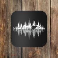 Trees Reflection Wildlife Nature Animal Bear Outdoor Forest Coaster thumb 0