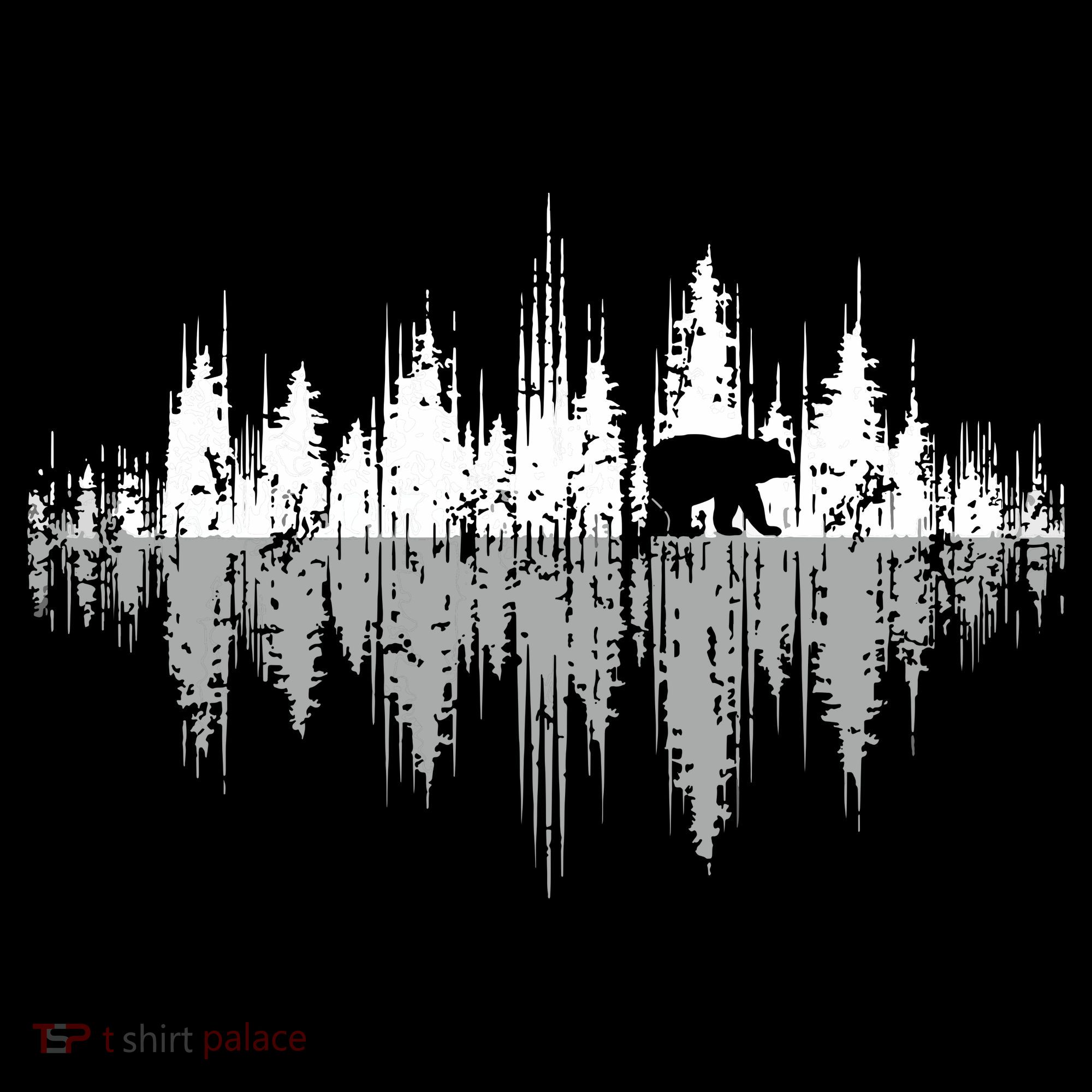 Trees Reflection Wildlife Nature Animal Bear Outdoor Forest Women's Hoodie