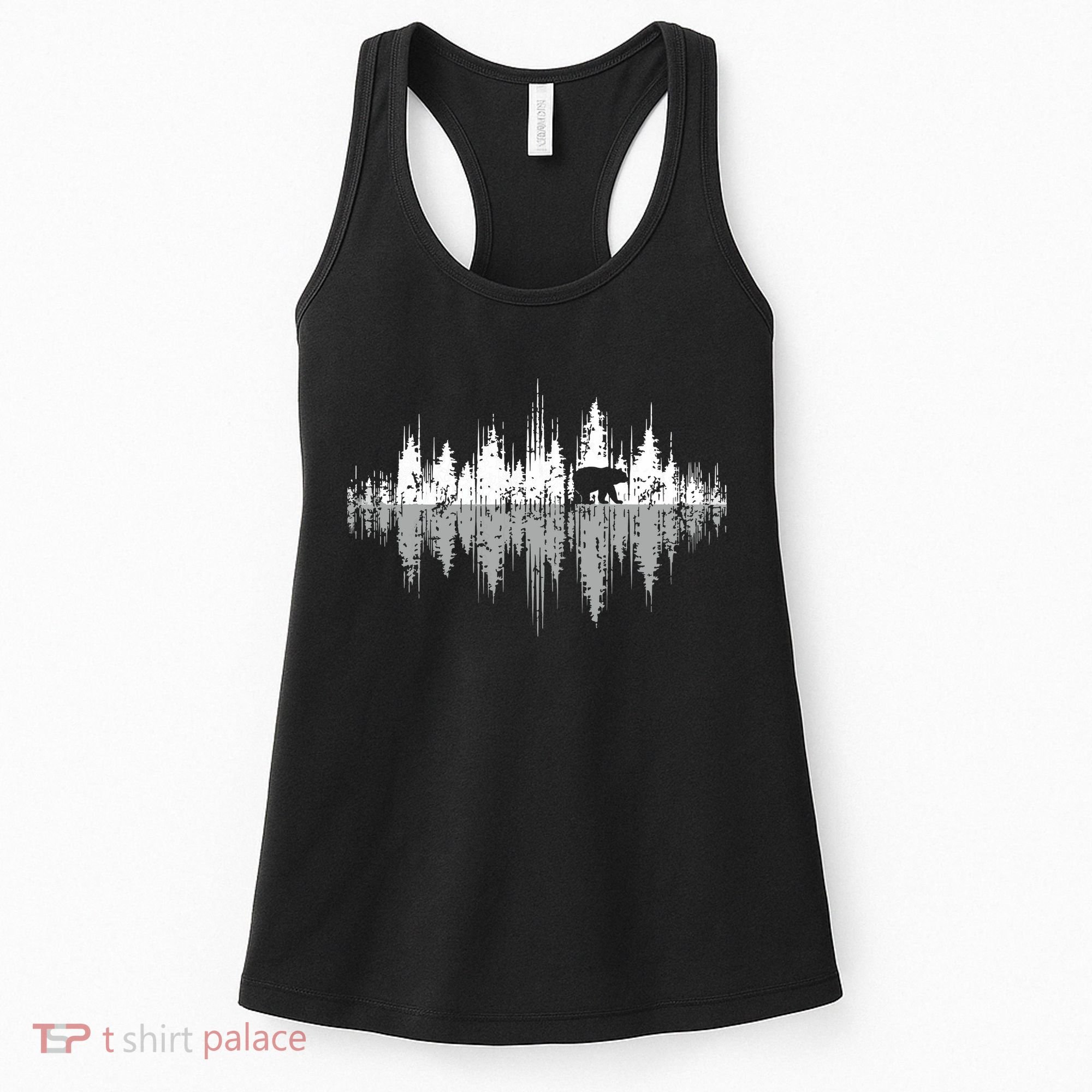 Trees Reflection Wildlife Nature Animal Bear Outdoor Forest Women's Tank Top