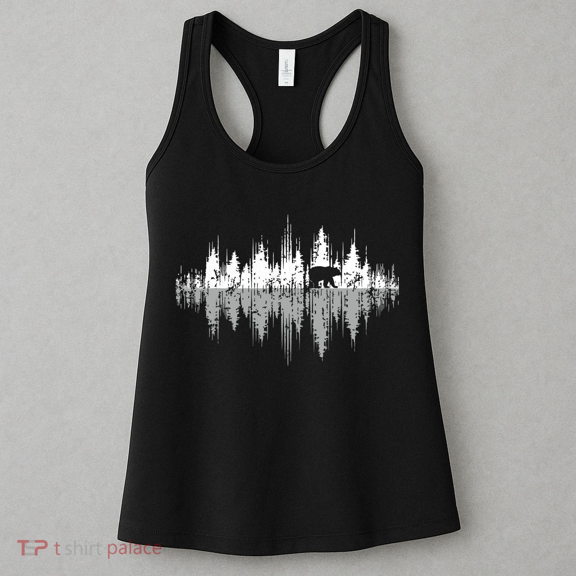 Trees Reflection Wildlife Nature Animal Bear Outdoor Forest Women's Tank Top