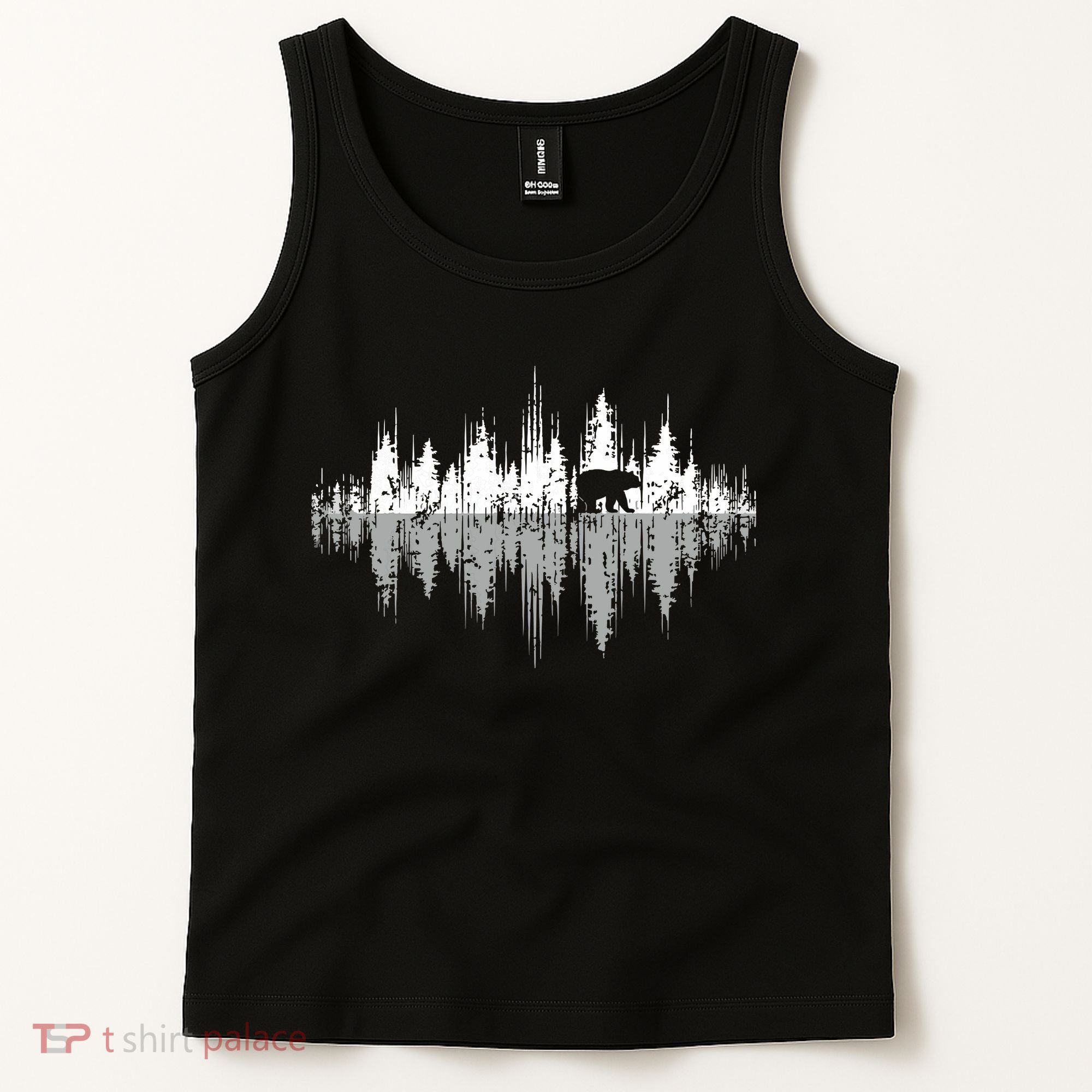 Trees Reflection Wildlife Nature Animal Bear Outdoor Forest Tank Top
