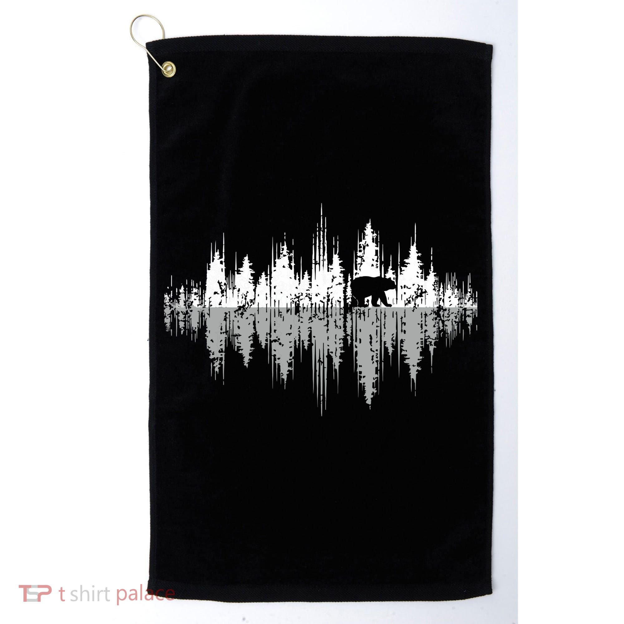 Trees Reflection Wildlife Nature Animal Bear Outdoor Forest Golf Towel
