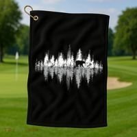 Trees Reflection Wildlife Nature Animal Bear Outdoor Forest Golf Towel thumb 1