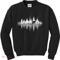 Trees Reflection Wildlife Nature Animal Bear Outdoor Forest Kids Sweatshirt thumb 0