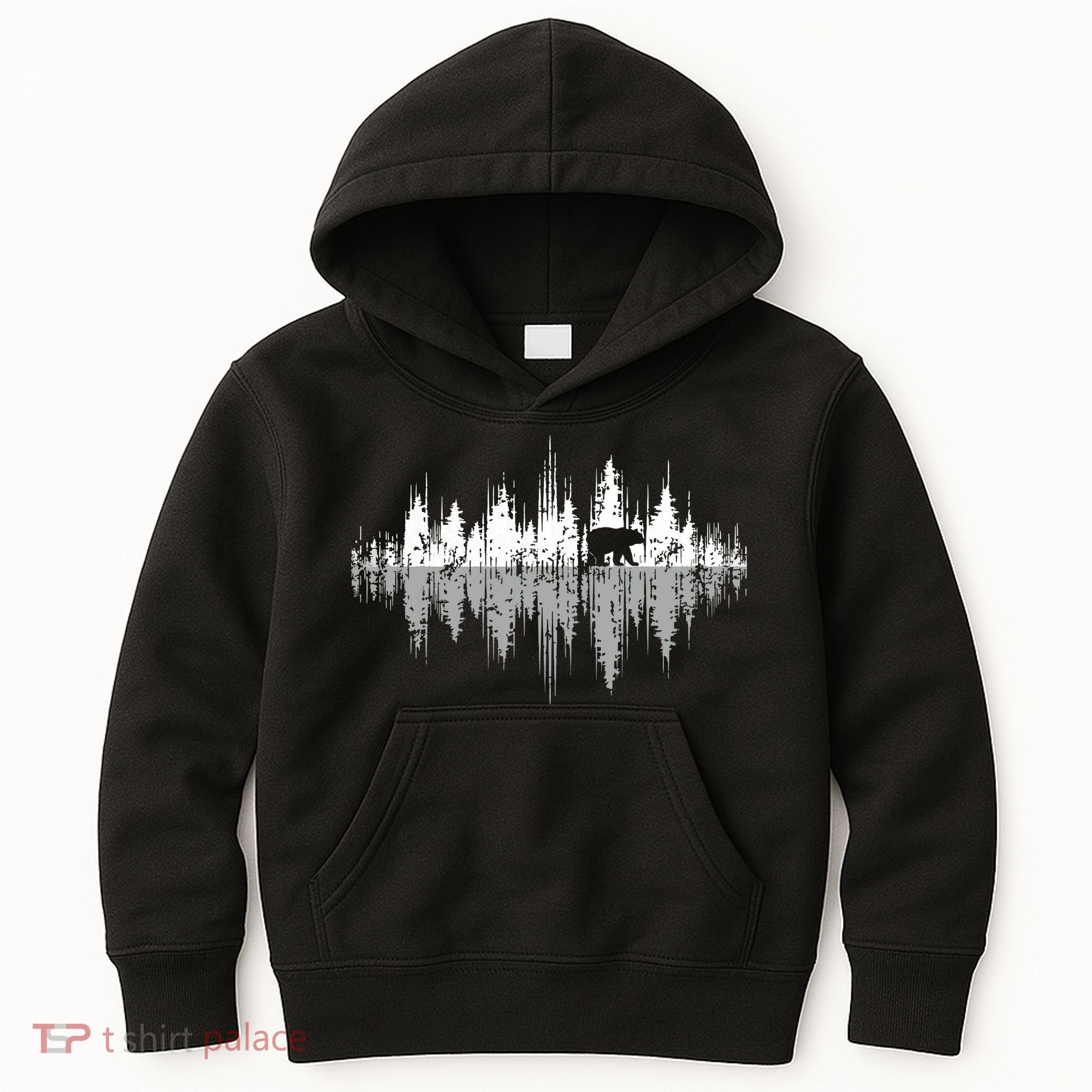 Trees Reflection Wildlife Nature Animal Bear Outdoor Forest Kids Hoodie