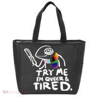 Try Me I'm Queer And Tired Tote Bag thumb 0
