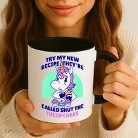 Try My Recipe Shut the Fucupcakes Funny Unicorn Coffee Mug thumb 3