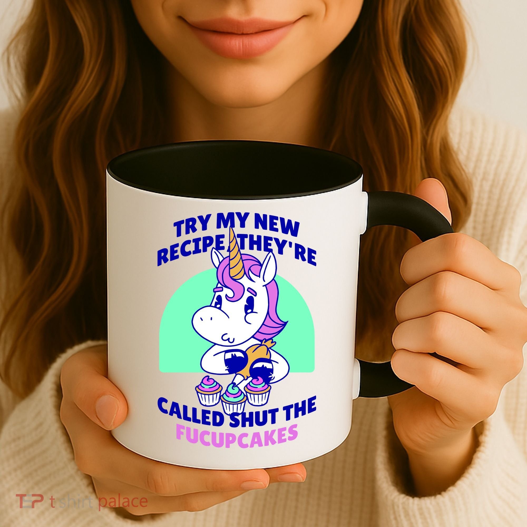 Try My Recipe Shut the Fucupcakes Funny Unicorn Coffee Mug