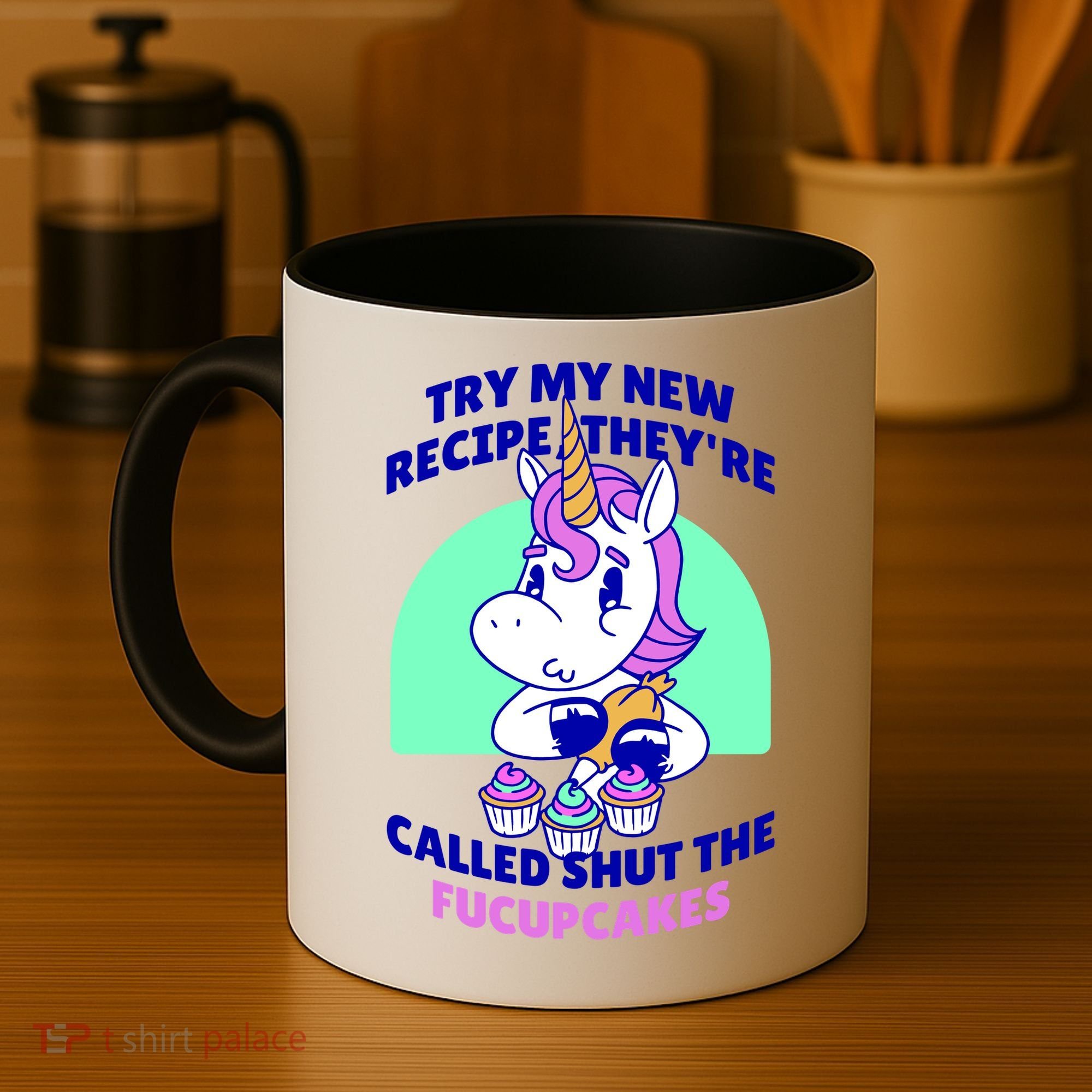 Try My Recipe Shut the Fucupcakes Funny Unicorn Coffee Mug