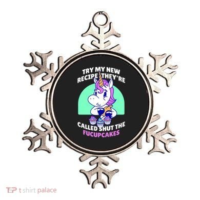 Try My Recipe Shut the Fucupcakes Funny Unicorn Ornament