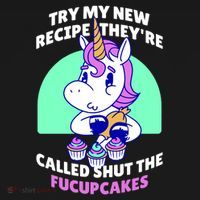 Try My Recipe Shut the Fucupcakes Funny Unicorn Ornament thumb 1