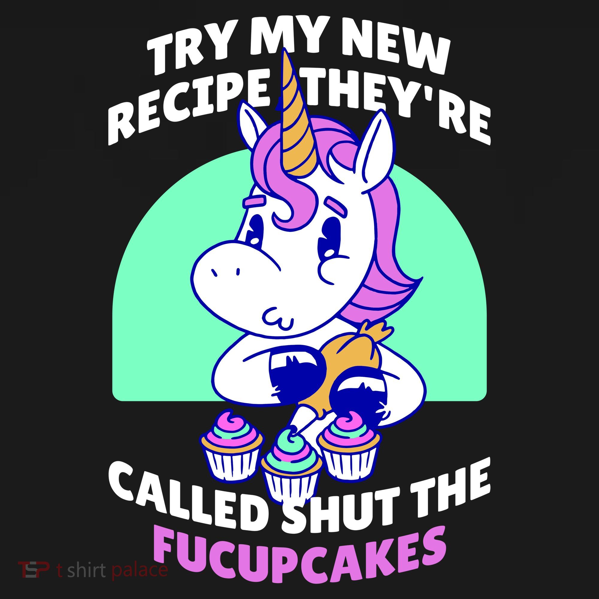 Try My Recipe Shut the Fucupcakes Funny Unicorn Tank Top