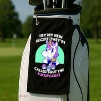 Try My Recipe Shut the Fucupcakes Funny Unicorn Golf Towel thumb 2