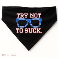 Try Not To Suck Chicago! Baseball Glasses USA-Made Doggie Bandana thumb 0