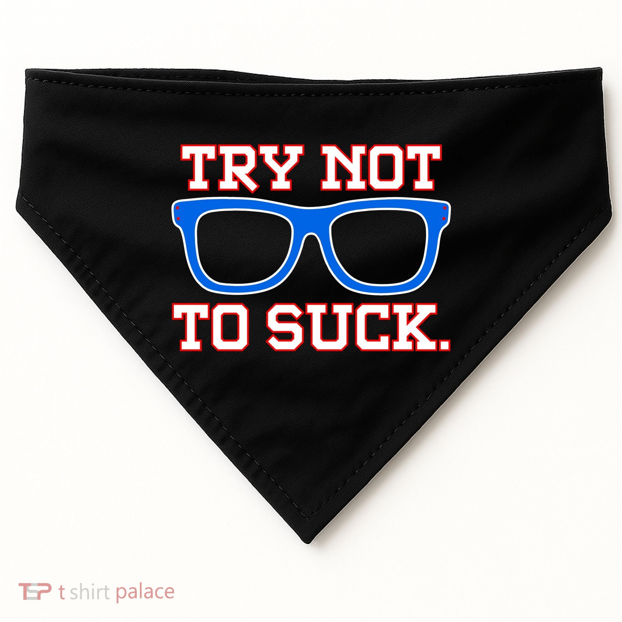 Try Not To Suck Chicago! Baseball Glasses USA-Made Doggie Bandana