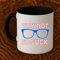 Try Not To Suck Chicago! Baseball Glasses Coffee Mug thumb 2