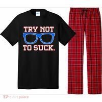 Try Not To Suck Chicago! Baseball Glasses Pajama Set thumb 0