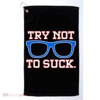 Try Not To Suck Chicago! Baseball Glasses Golf Towel thumb 0
