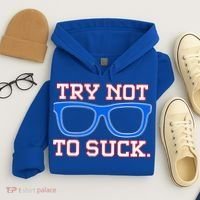 Try Not To Suck Chicago! Baseball Glasses Hoodie thumb 4