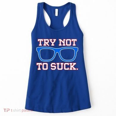 Try Not To Suck Chicago! Baseball Glasses Women's Tank Top