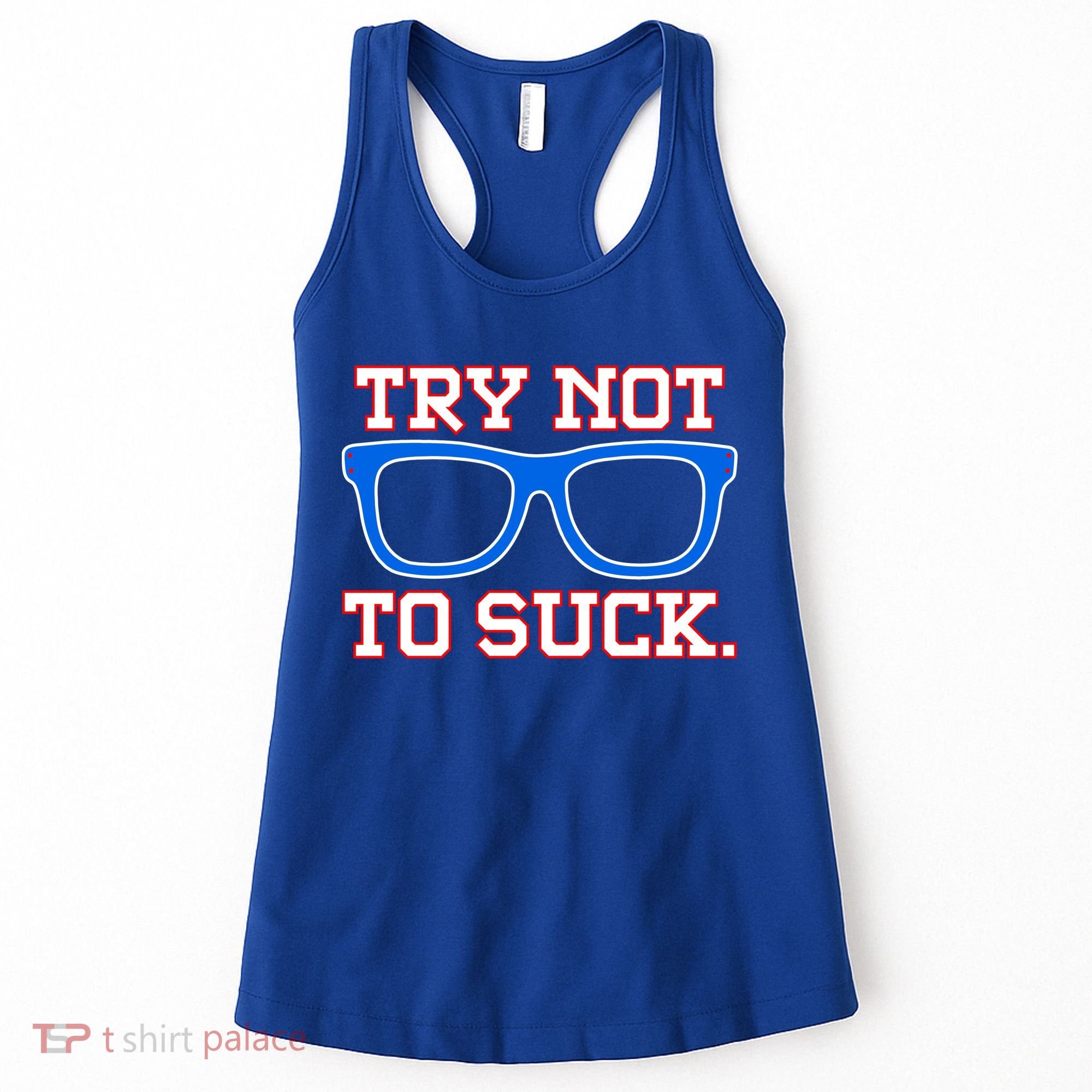 Try Not To Suck Chicago! Baseball Glasses Women's Tank Top