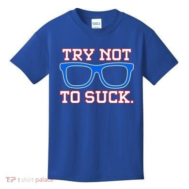 Try Not To Suck Chicago! Baseball Glasses Kids T-Shirt