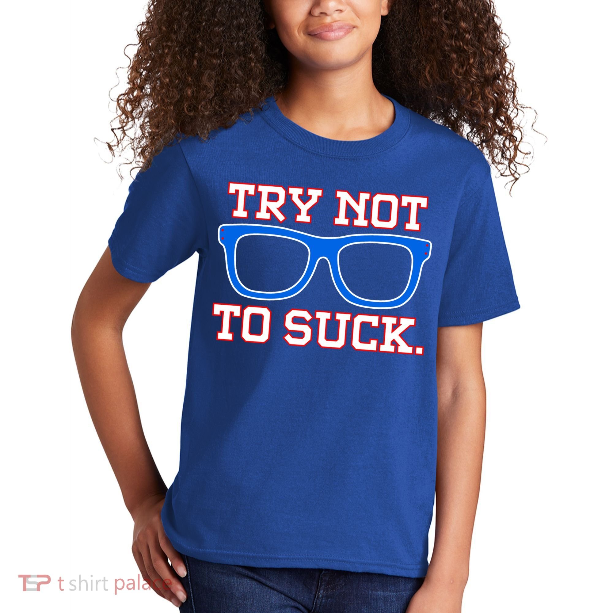 Try Not To Suck Chicago! Baseball Glasses Kids T-Shirt