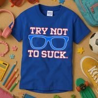 Try Not To Suck Chicago! Baseball Glasses Kids T-Shirt thumb 3