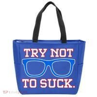 Try Not To Suck Chicago! Baseball Glasses Tote Bag thumb 0
