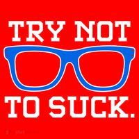 Try Not To Suck Chicago! Baseball Glasses Santa Hat thumb 1