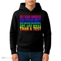 Try Your Hardest On The Test Day Kids Hoodie thumb 4