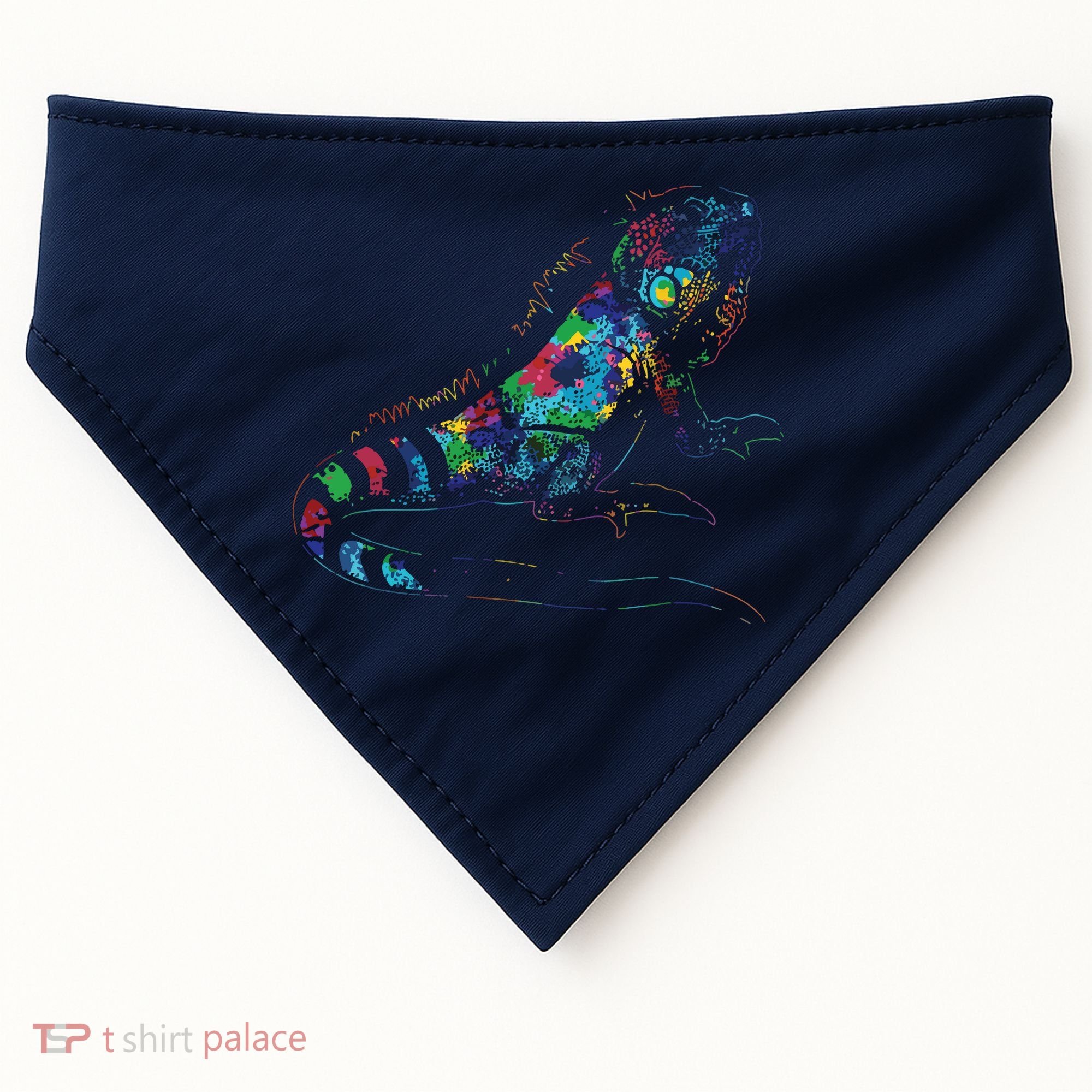 Tropic Reptile Zoo Keeper Gift Idea Iguana USA-Made Doggie Bandana