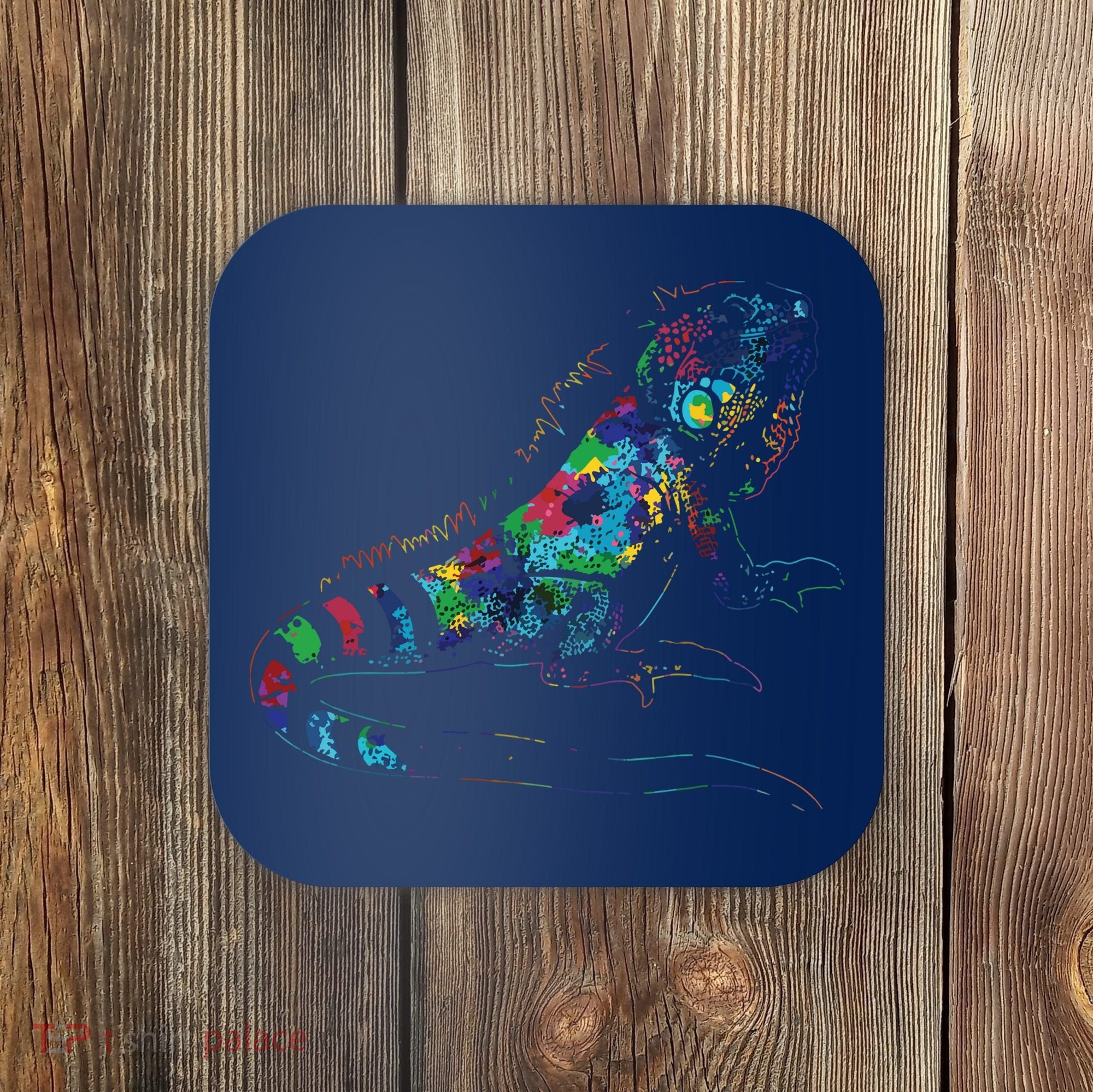 Tropic Reptile Zoo Keeper Gift Idea Iguana Coaster