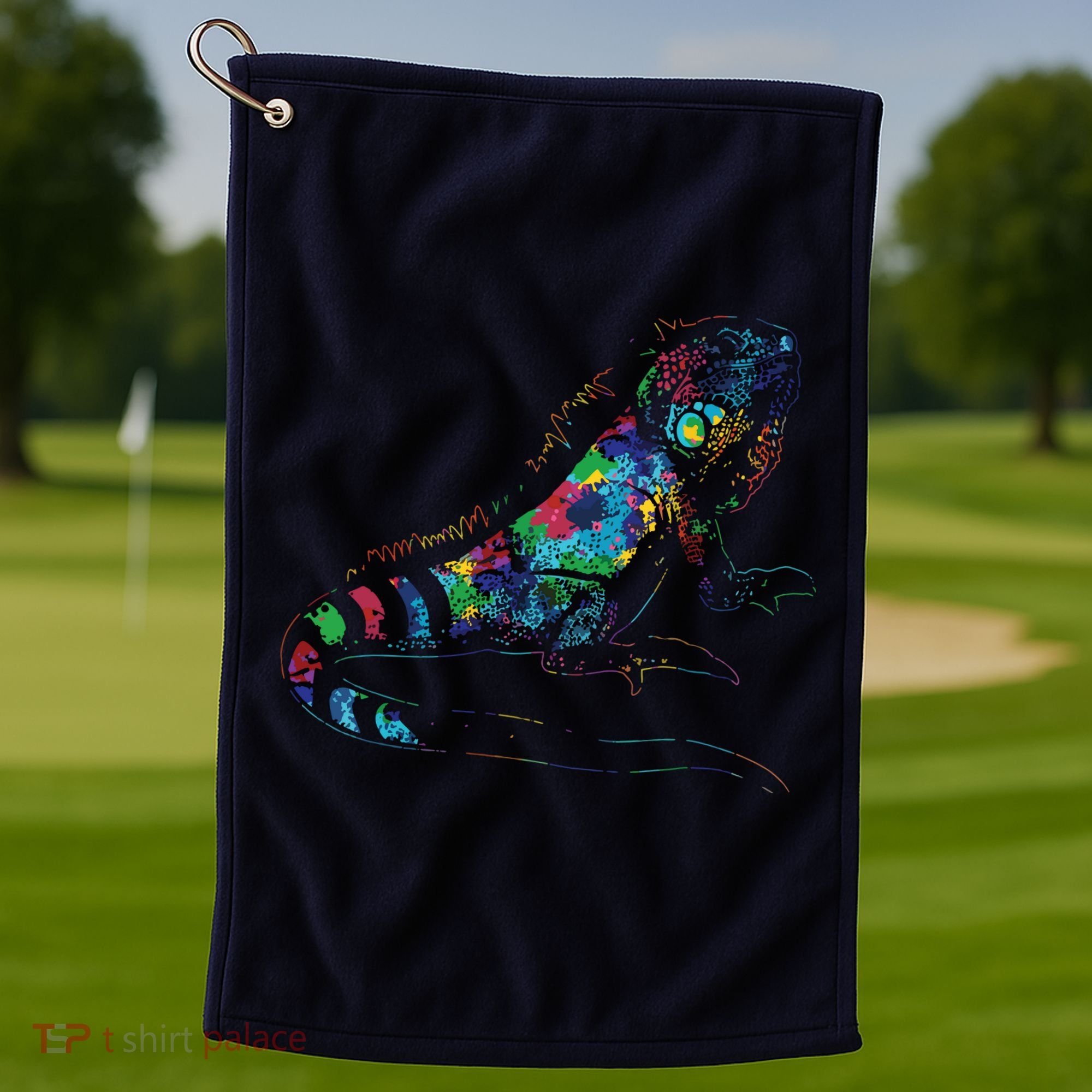 Tropic Reptile Zoo Keeper Gift Idea Iguana Golf Towel