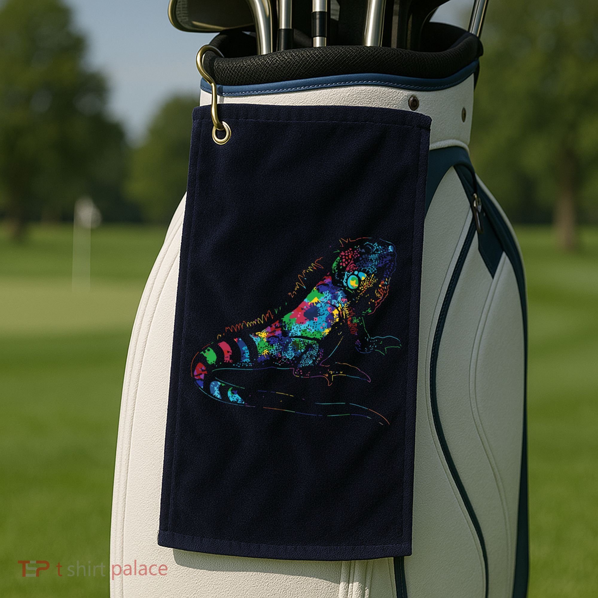 Tropic Reptile Zoo Keeper Gift Idea Iguana Golf Towel
