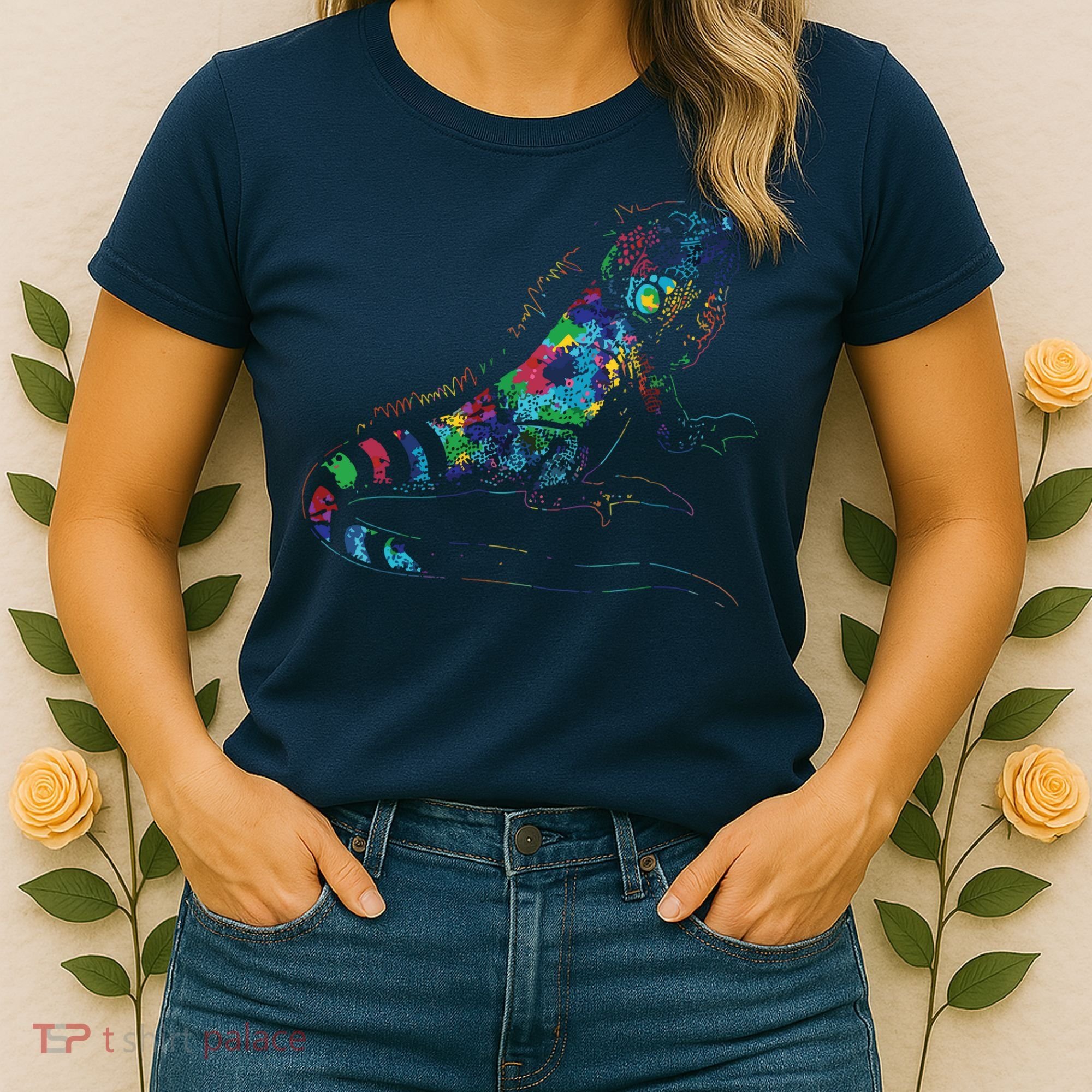 Tropic Reptile Zoo Keeper Gift Idea Iguana Women's T-Shirt