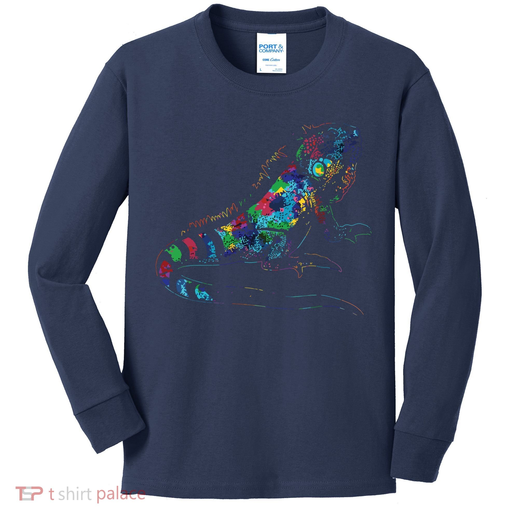 Tropic Reptile Zoo Keeper Gift Idea Iguana Kids Long Sleeve Shirt