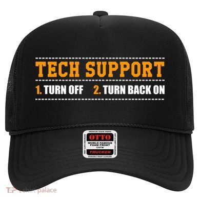 Tech Support 101 For Dummies Cool Gift Funny Tech Support Checklist Gift Hat