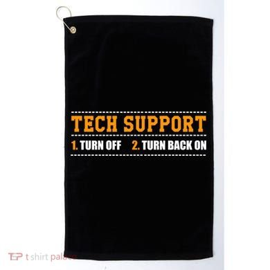 Tech Support 101 For Dummies Cool Gift Funny Tech Support Checklist Gift Golf Towel