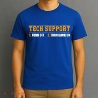 Tech Support 101 For Dummies Cool Gift Funny Tech Support Checklist Gift T-Shirt thumb 3