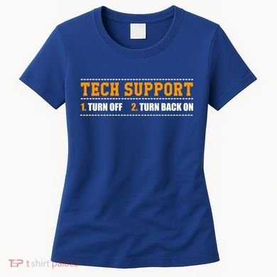 Tech Support 101 For Dummies Cool Gift Funny Tech Support Checklist Gift Women's T-Shirt