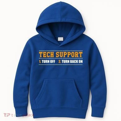 Tech Support 101 For Dummies Cool Gift Funny Tech Support Checklist Gift Kids Hoodie