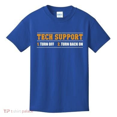 Tech Support 101 For Dummies Cool Gift Funny Tech Support Checklist Gift Kids T-Shirt