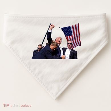Trump Shot 2024 USA-Made Doggie Bandana