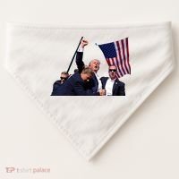 Trump Shot 2024 USA-Made Doggie Bandana thumb 0