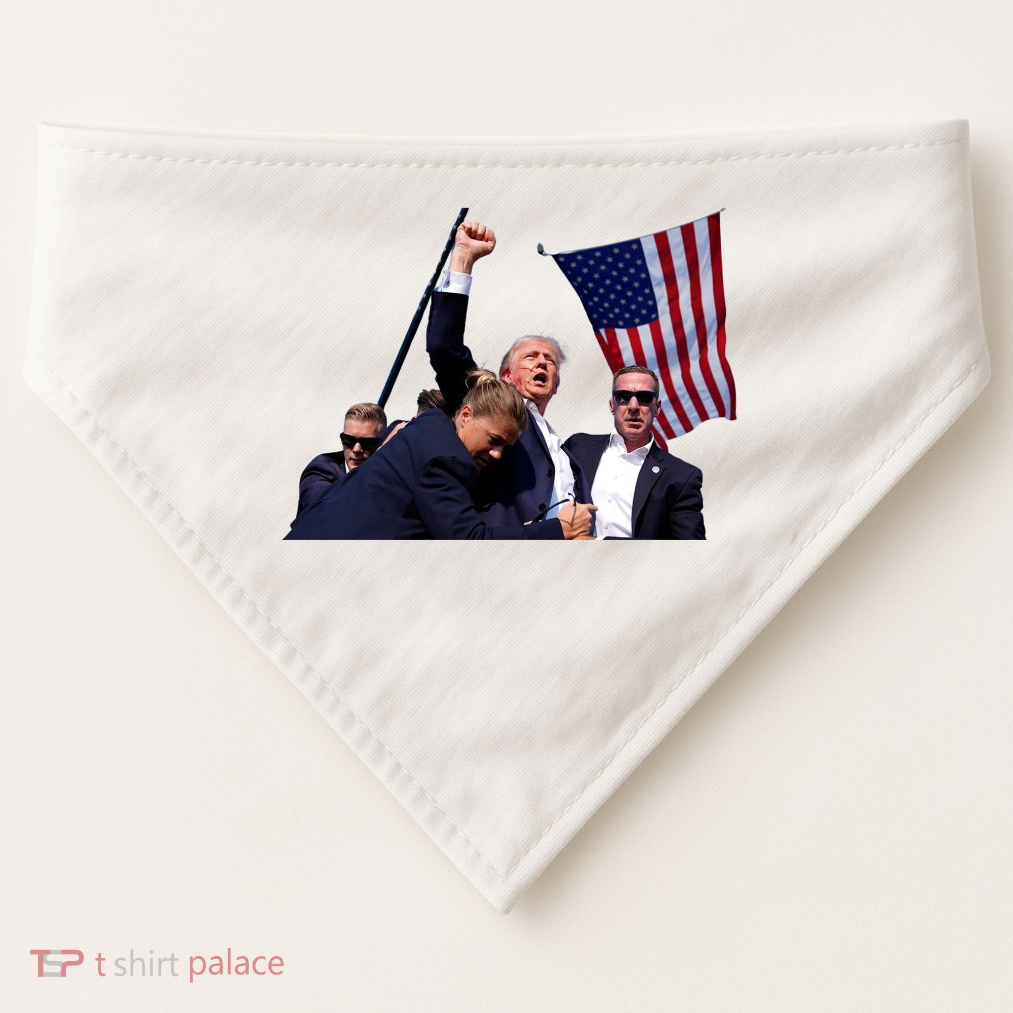 Trump Shot 2024 USA-Made Doggie Bandana